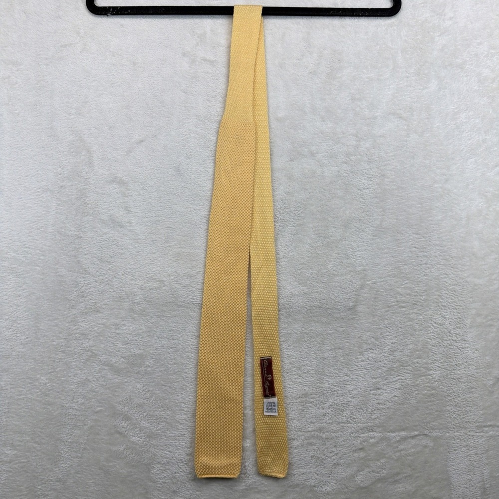 Etienne Aigner Yellow Knitted Tie Made In USA Vintage